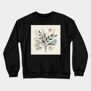 Simplistic Elegance: Botanical Minimalist Art Crewneck Sweatshirt